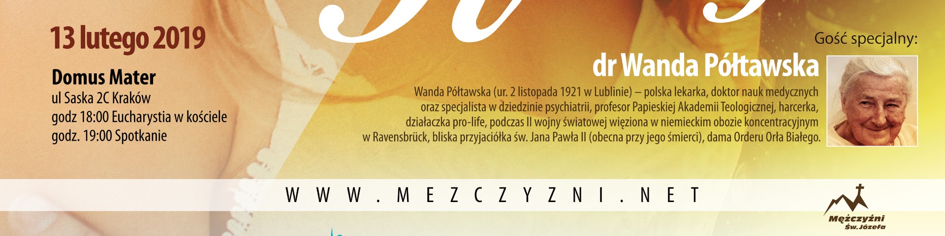 Spotkanie otwarte Mężczyzn Świętego Józefa w Krakowie - 13 Luty 2019
